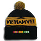 U.S VIETNAM VET Pom Pom Knit Cap-Military Republic
