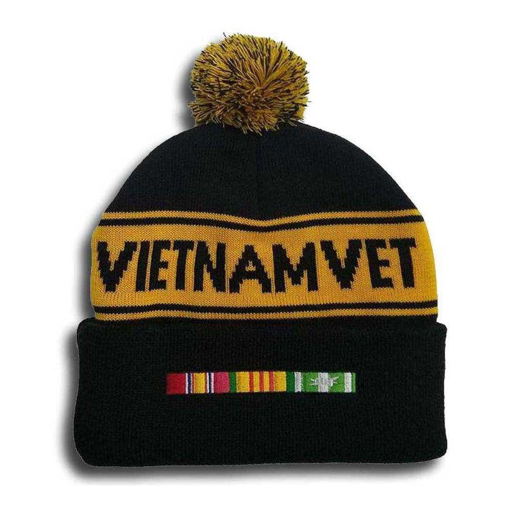 U.S VIETNAM VET Pom Pom Knit Cap-Military Republic