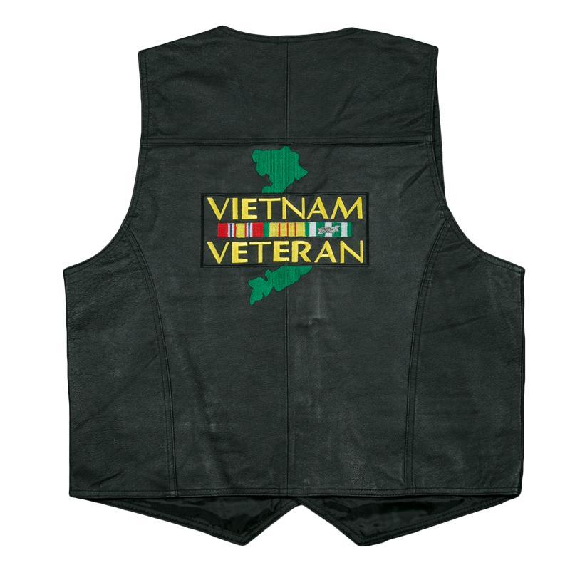 U.S. Vietnam Veteran Leather Vest-Military Republic