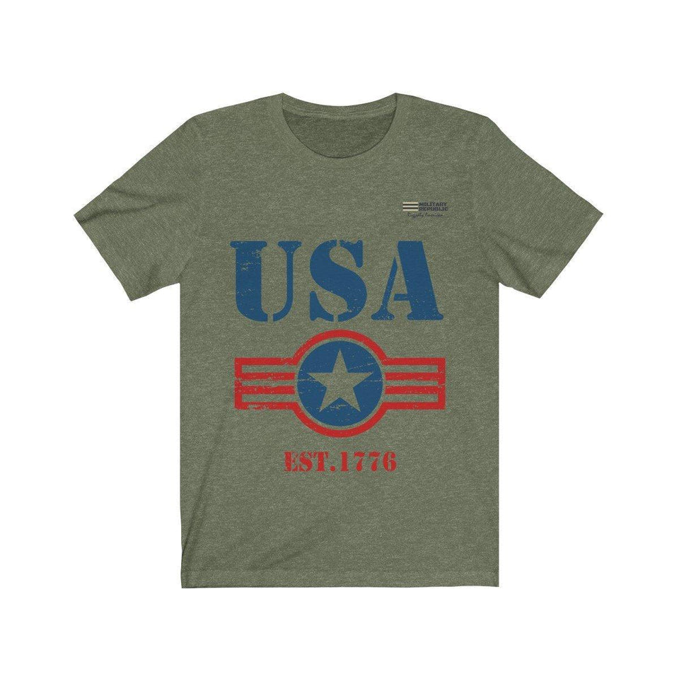 USA Est. 1776 Short Sleeve T-shirt - Military Republic