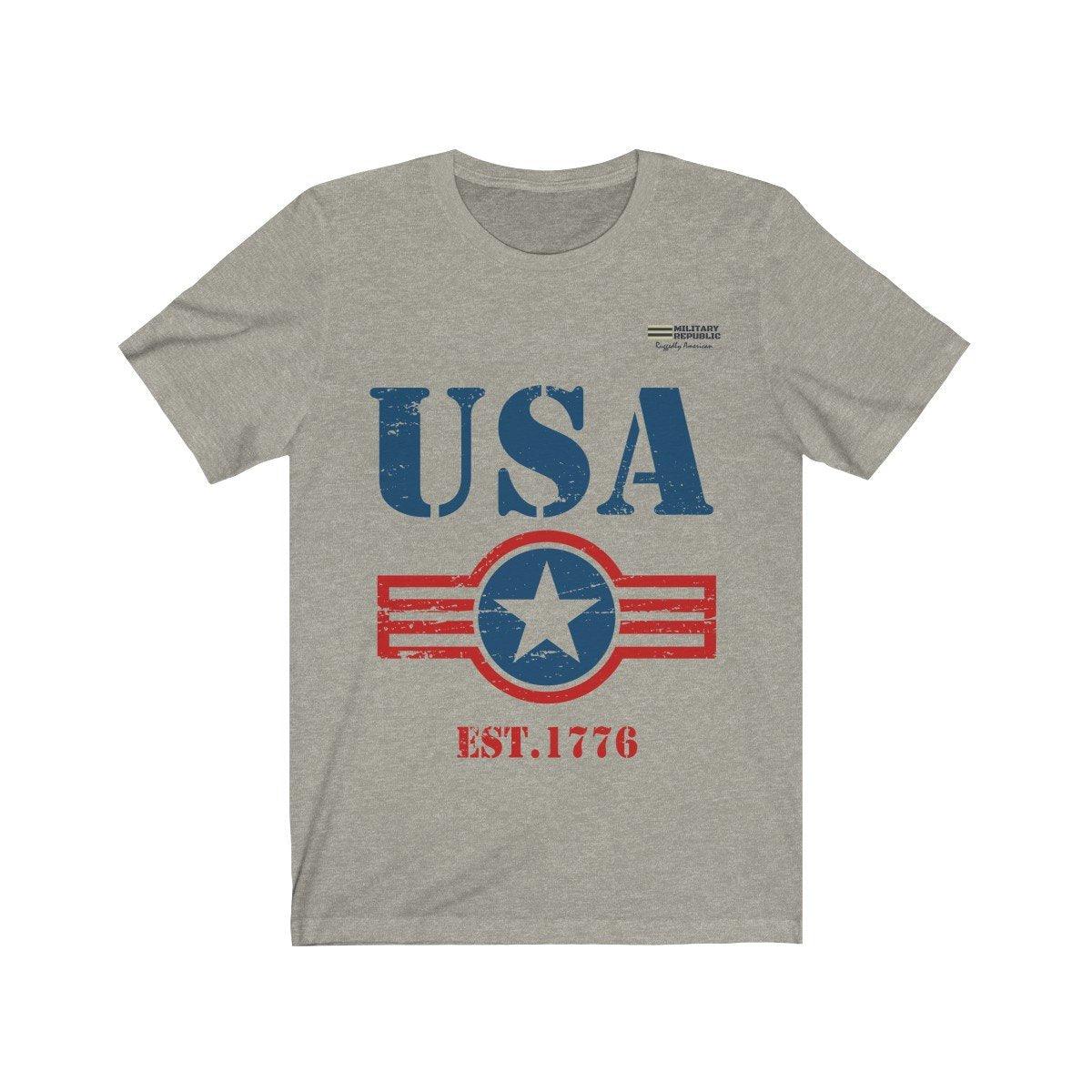 USA Est. 1776 Short Sleeve T-shirt - Military Republic