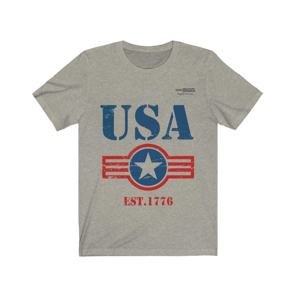 USA Est. 1776 Short Sleeve T-shirt - Military Republic