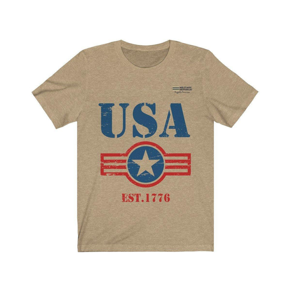 USA Est. 1776 Short Sleeve T-shirt - Military Republic
