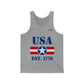 USA Established 1776 Unisex Jersey Tank Top - Military Republic