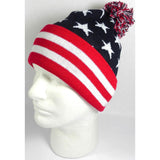 USA Flag Stars and Stripes Pom Pom Beanie - Military Republic