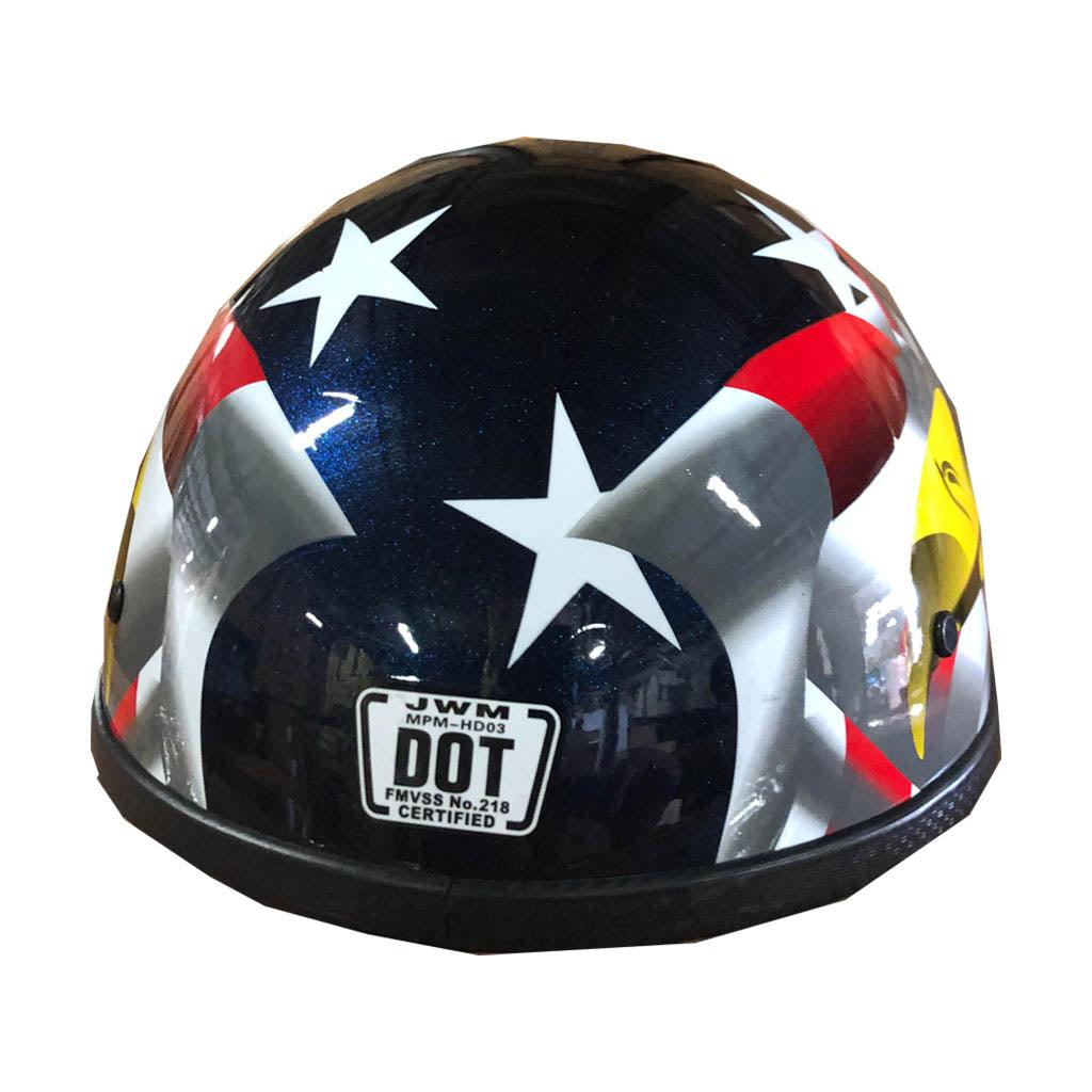 American Eagle Flag Patriotic Motorcycle Half Helmet - Military Republic