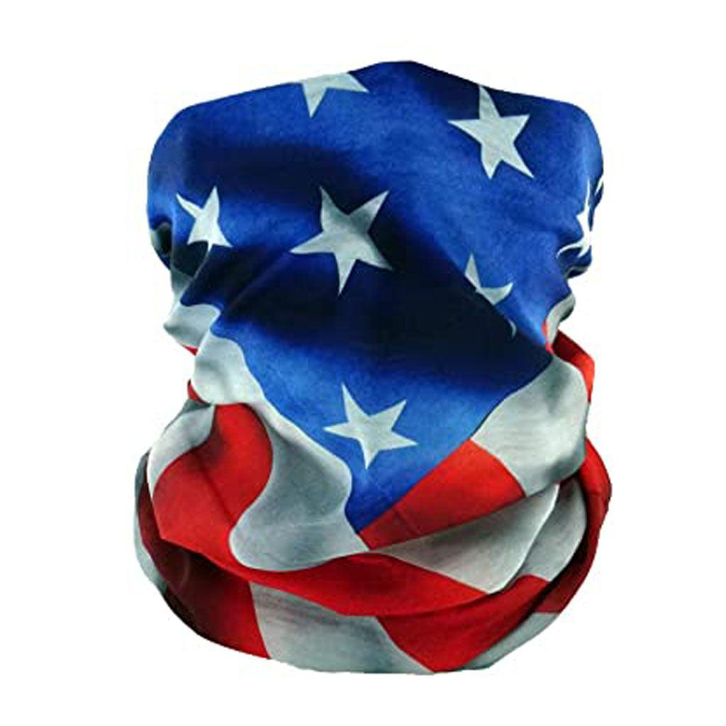 USA Flag Seamless Tube Breathable Half Face Cover - Military Republic