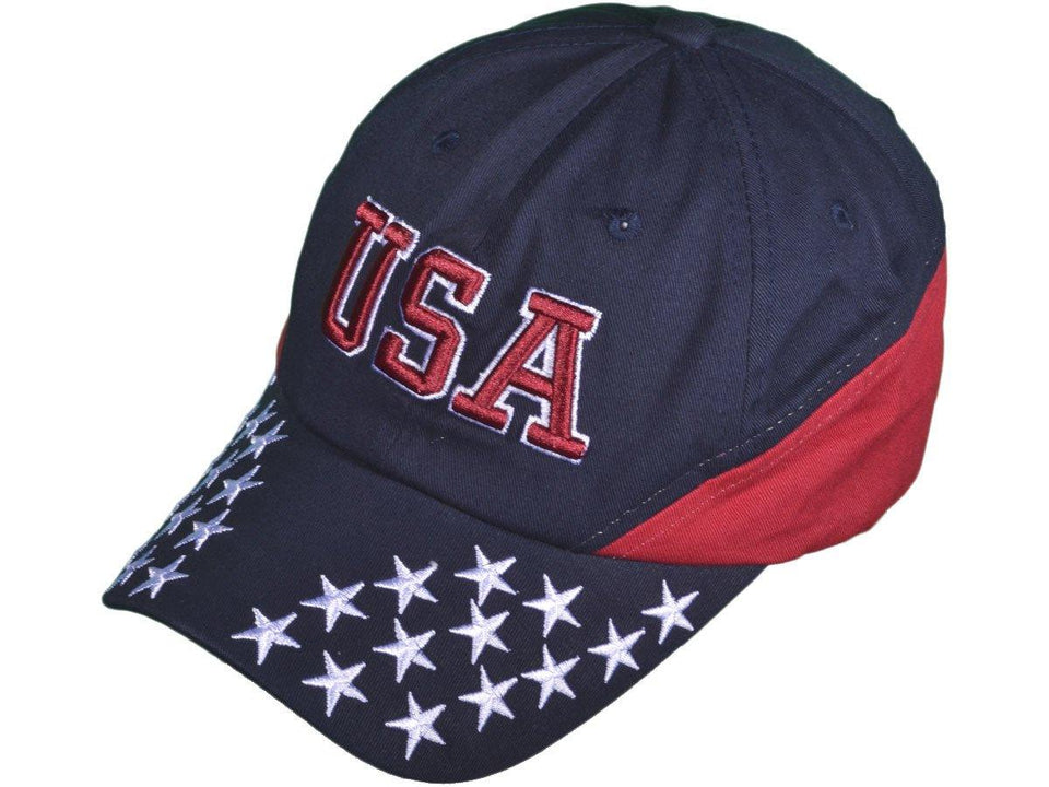 USA Patriotic 6 Panel Unstructured Cotton Twill Cap - Military Republic