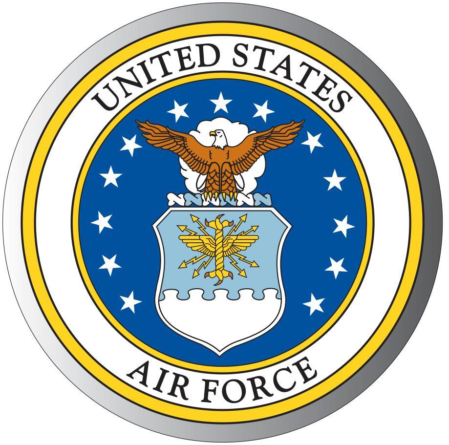 USAF Crest 3" Round Decal - Military Republic