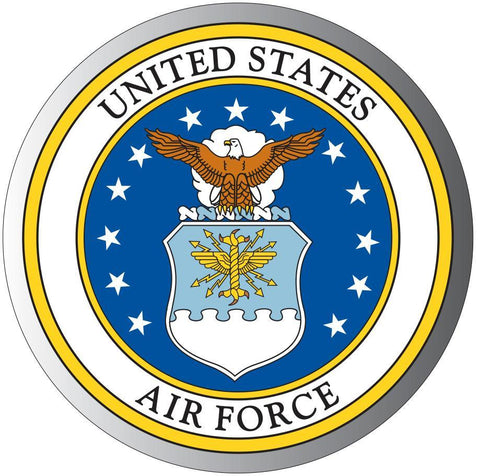 USAF Crest 3" Round Decal - Military Republic