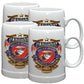 USMC Badge Stoneware Mug Set-Military Republic