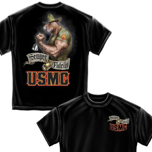 USMC Chesty Bull Dog T-Shirt-Military Republic