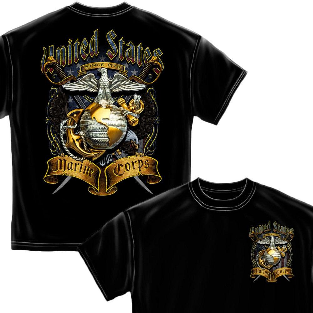 USMC Crossed Swords T-Shirt-Military Republic