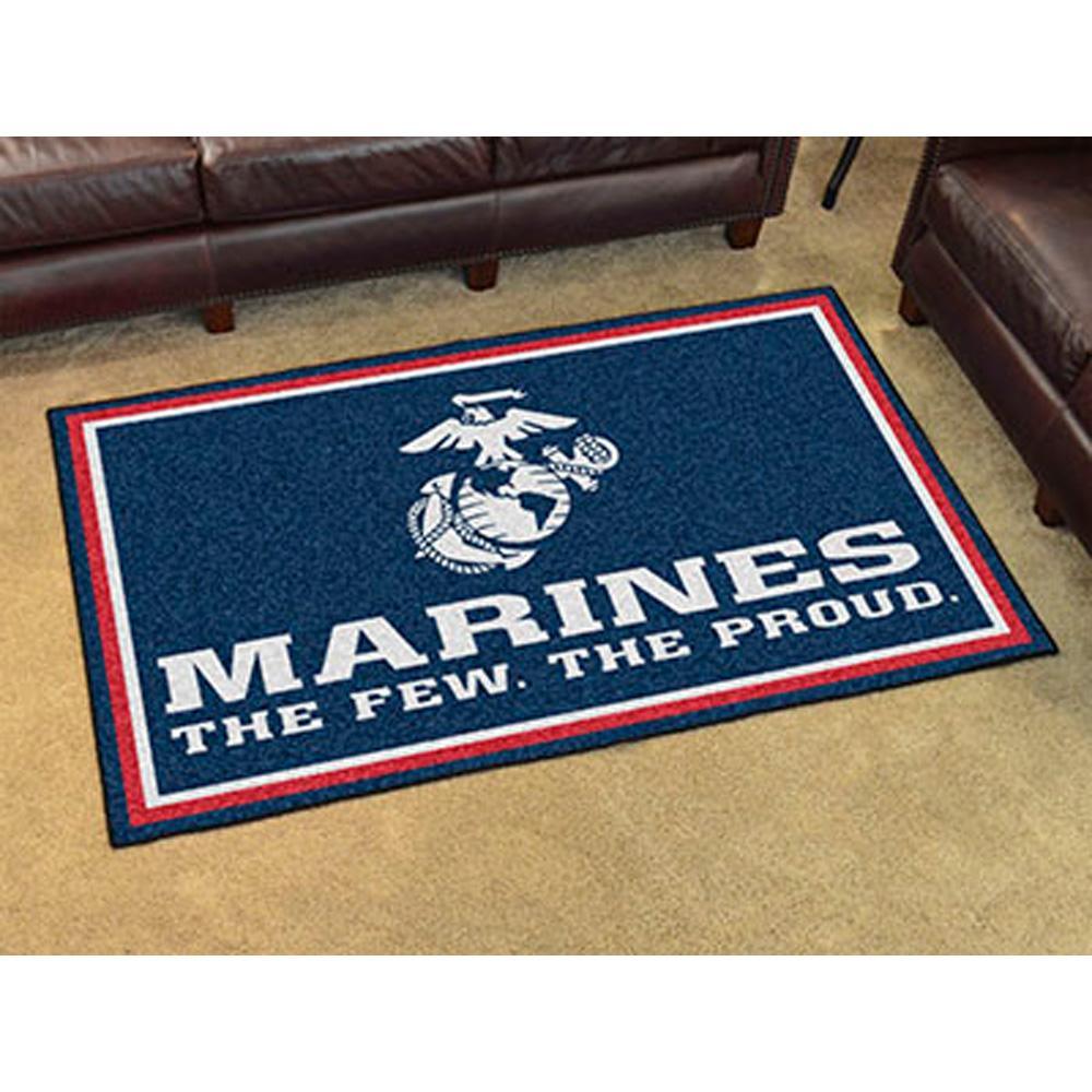 USMC Eagle, Globe & Anchor Emblem 4 x 6 Indoor Rug - Military Republic