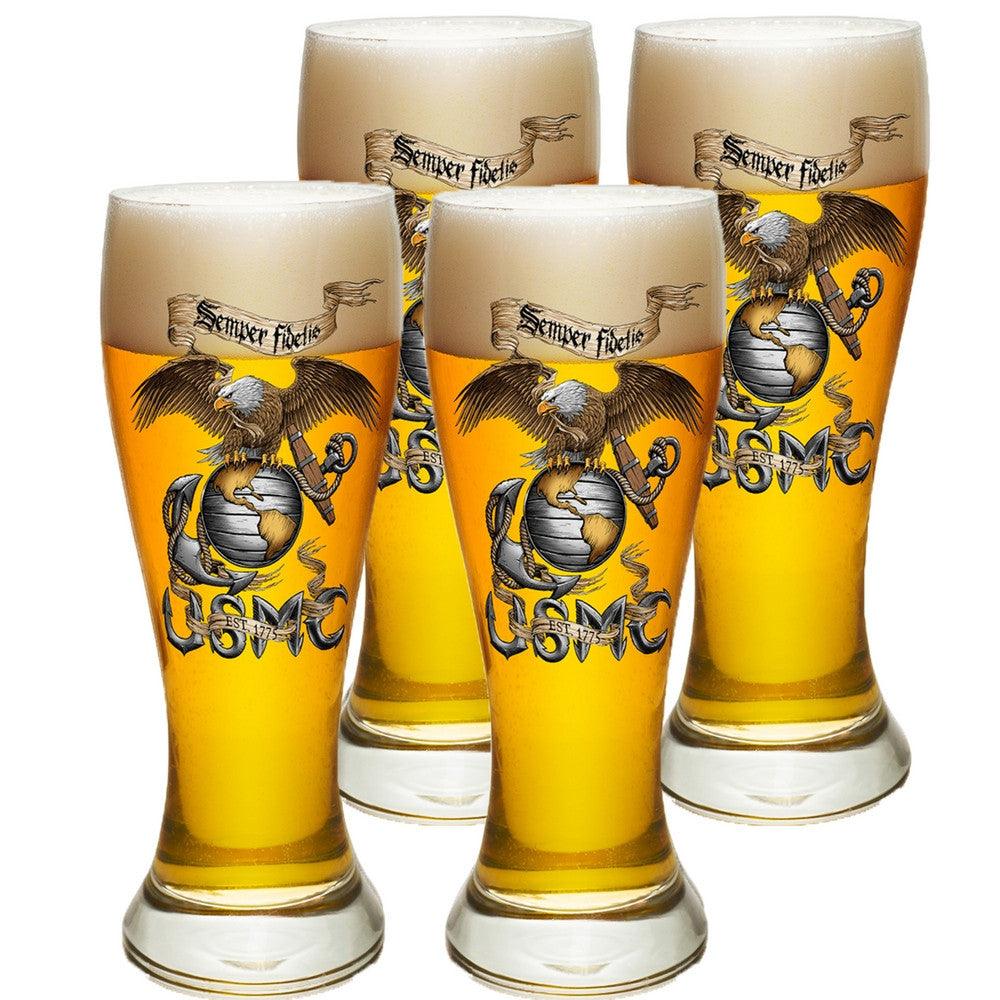 USMC Eagle Pilsner Glasses Set-Military Republic