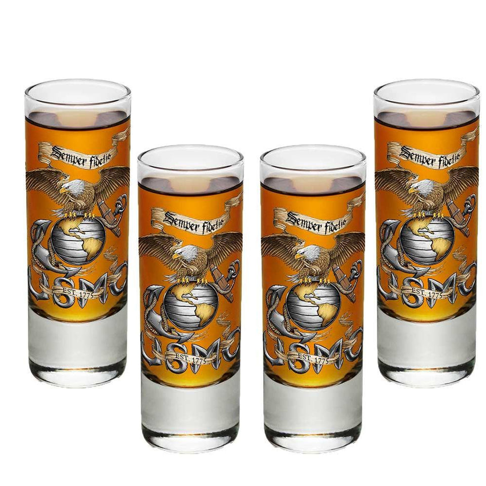USMC Eagle Shot Glasses-Military Republic