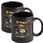 USMC Eagle Stoneware Mug Set - Black - Military Republic