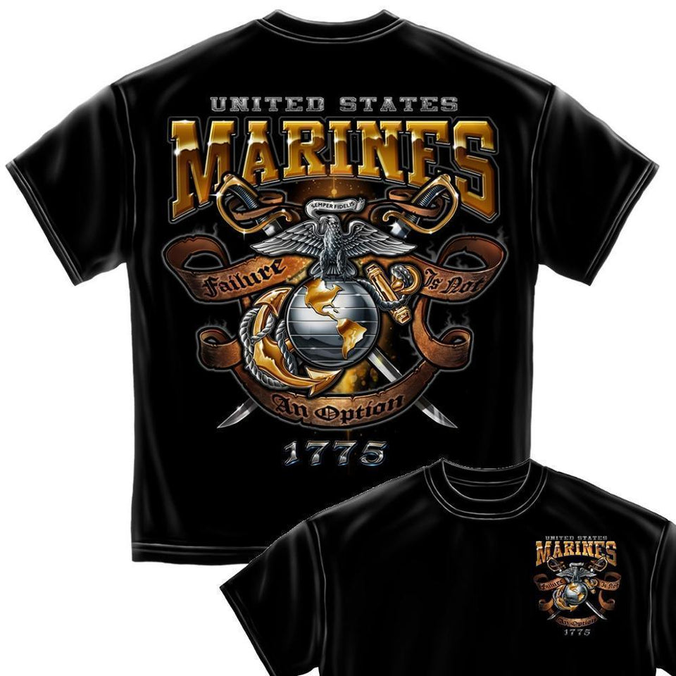 USMC Failure Is Not An Option Premium T-Shirt - Military Republic