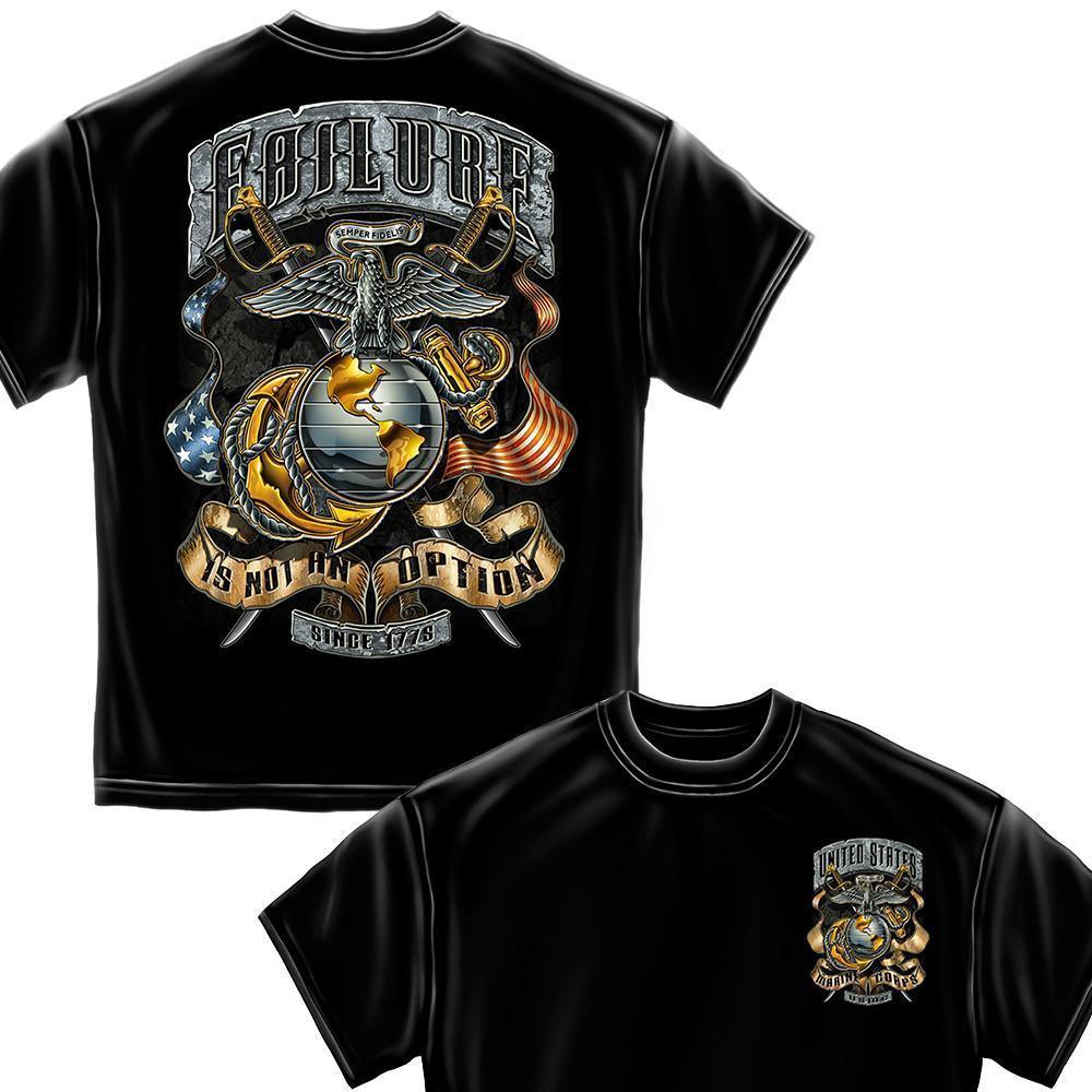 USMC Failure Is Not An Option T-Shirt-Military Republic