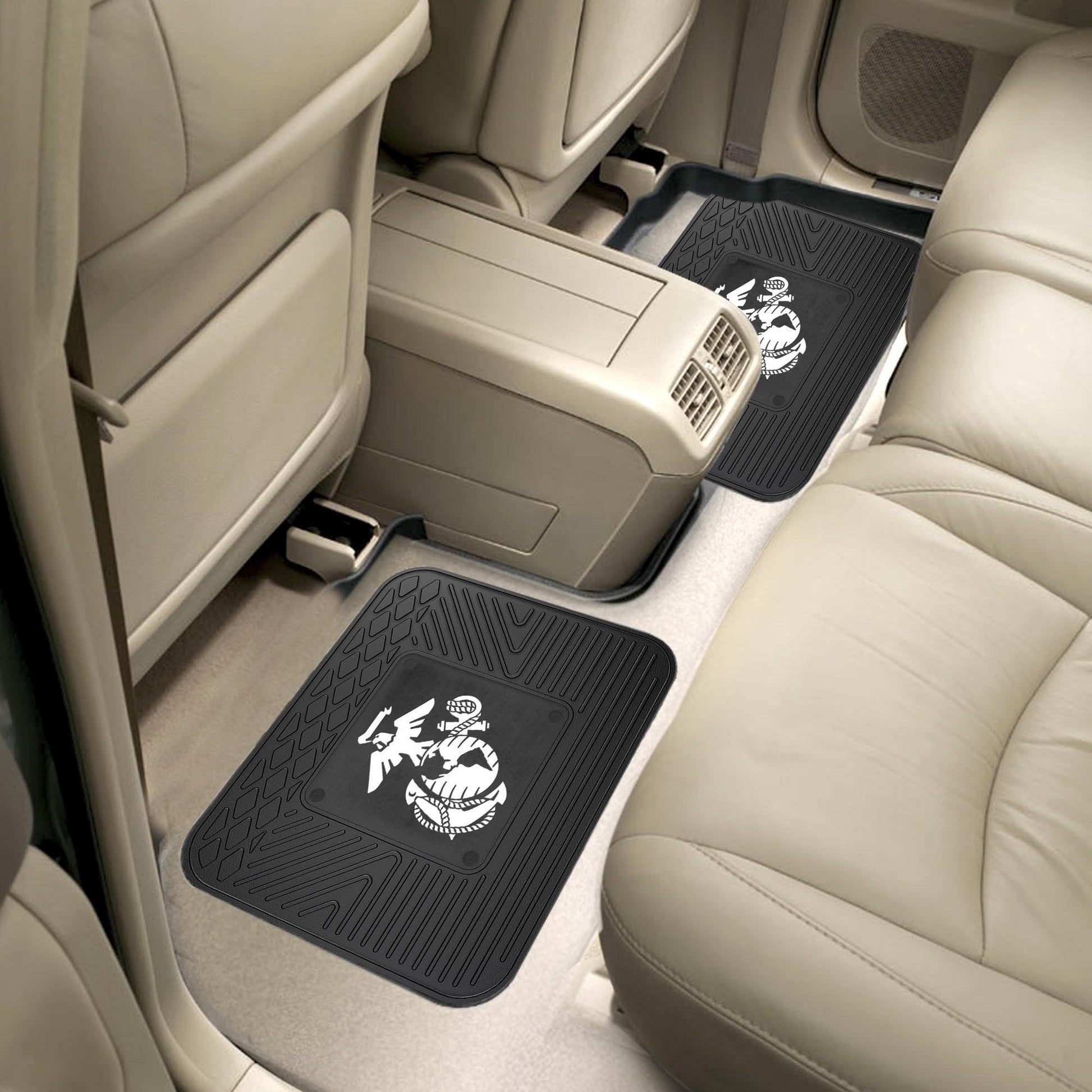 USMC Heavy Duty Vinyl Rear Car Mats - 2 Pc - Military Republic