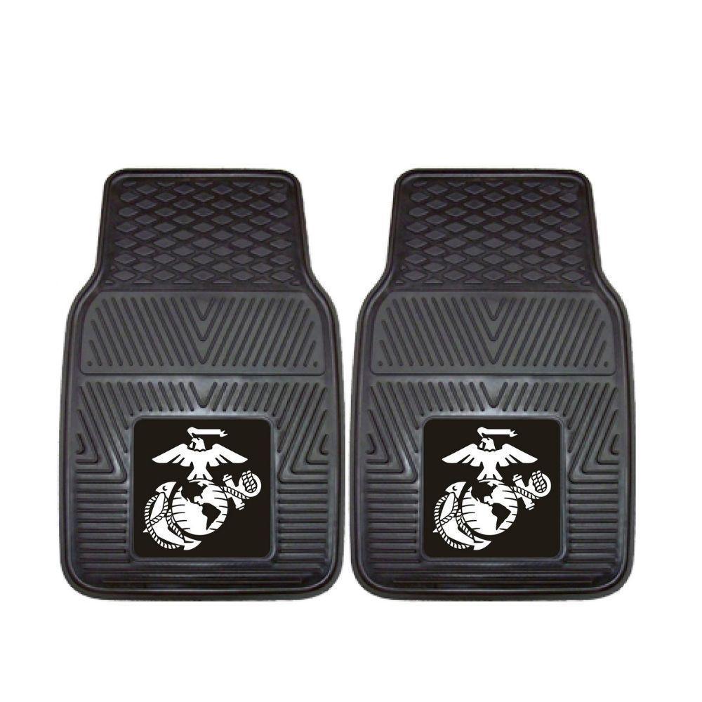 USMC Heavy Duty Vinyl Rear Car Mats - 2 Pc - Military Republic