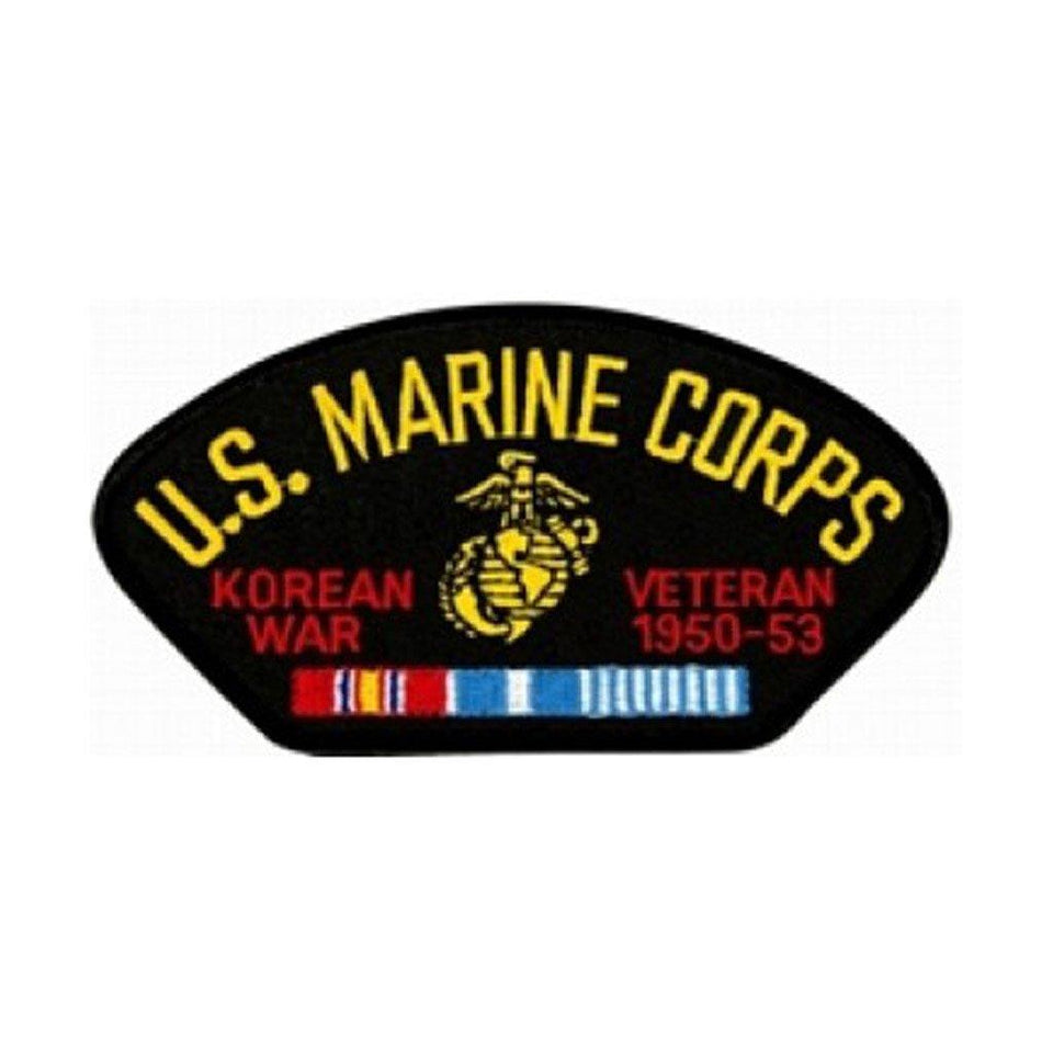 USMC Korean War Veteran with Ribbons Black Patch (4 inch) - Military Republic