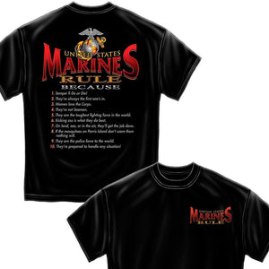 USMC Marines Rule T-Shirt-Military Republic