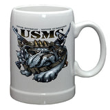 USMC Never Retreat Stoneware Mug Set-Military Republic