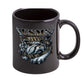 USMC Never Retreat Stoneware Mug Set - Black - Military Republic