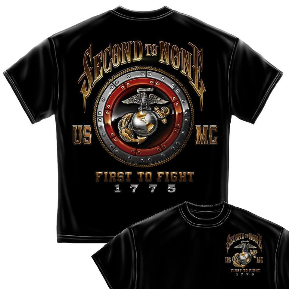 USMC Second To None T-Shirt with EGA Logo - Military Republic