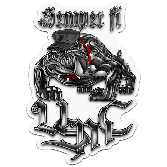 USMC-Semper-Fi-Chrome-Dog-Decal-Claris-Deals