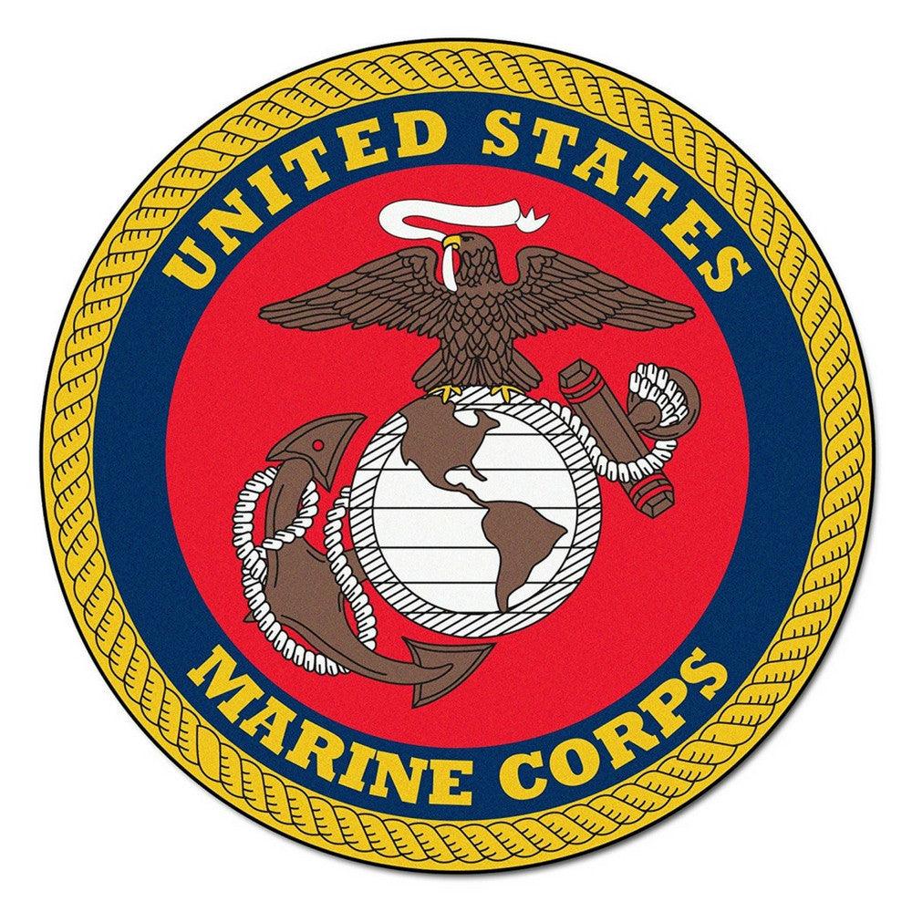 USMC Semper Fi Round Mat-Military Republic