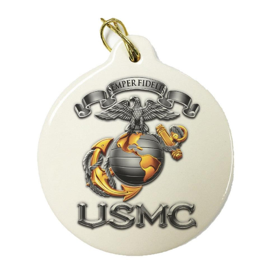 USMC Semper Fidelis Eagle Christmas Ornament-Military Republic