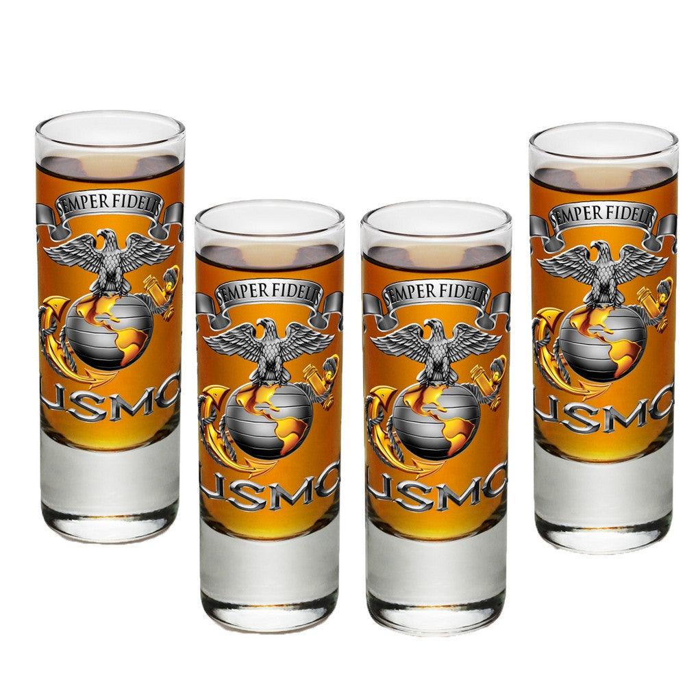 USMC Semper Fidelis Eagle Shot Glasses-Military Republic