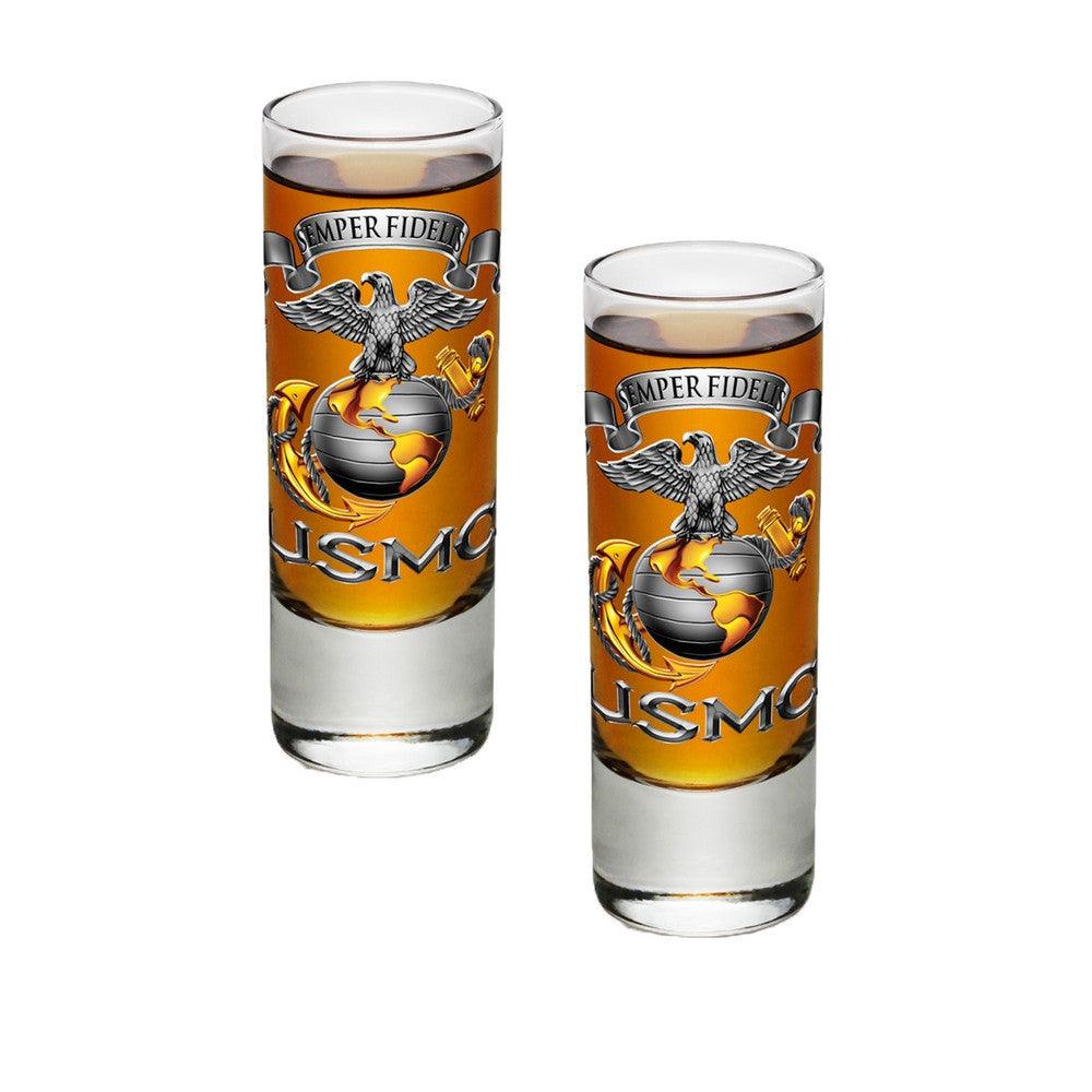 USMC Semper Fidelis Eagle Shot Glasses-Military Republic