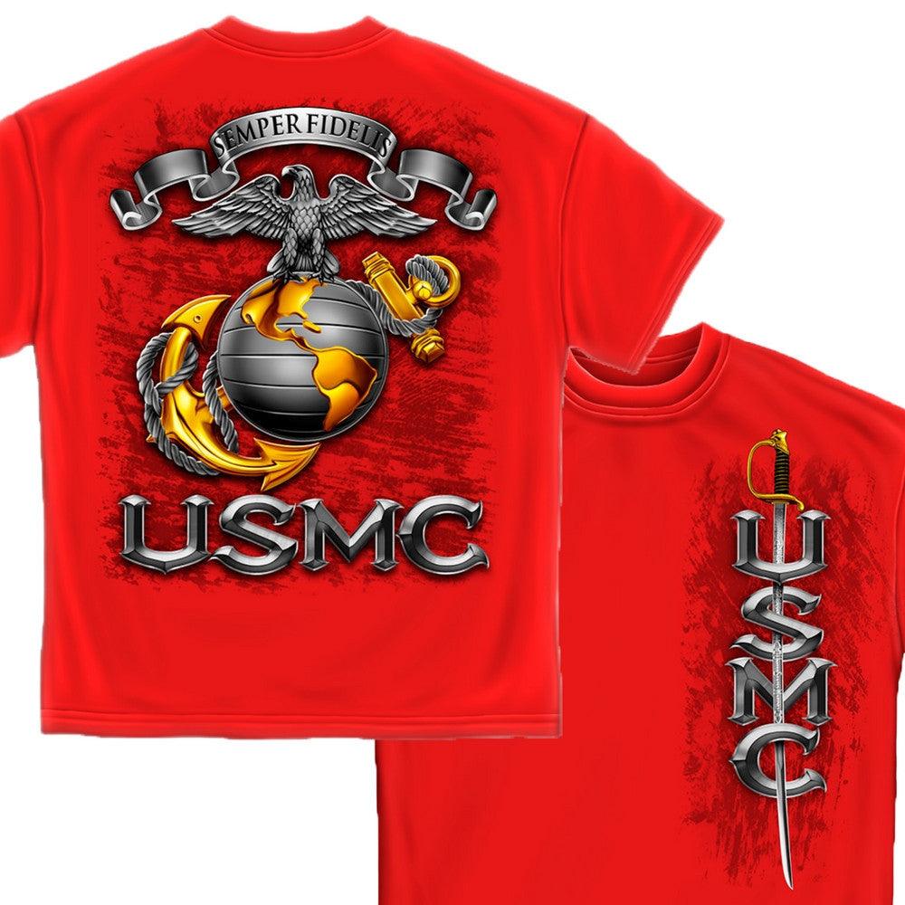 USMC Semper Fidelis T Shirt-Military Republic