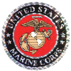 USMC with Eagle Globe and Anchor Logo 3" Prism Sticker - Military Republic