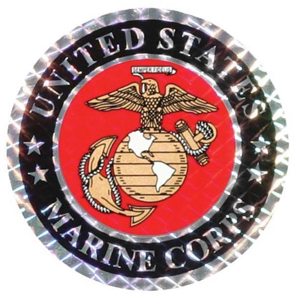 USMC with Eagle Globe and Anchor Logo 3" Prism Sticker - Military Republic