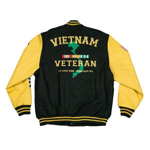 U.S. Vietnam Veteran Varsity Jacket - Yellow/Black – Military Republic