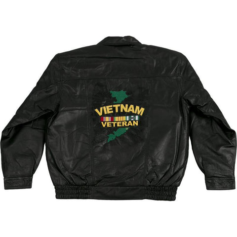 Vietnam Veteran Leather Jacket-Military Republic