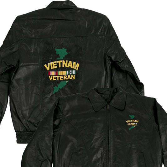 Vietnam Veteran Leather Jacket-Military Republic