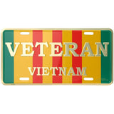 Vietnam Veteran with Service Ribbon License Plate - Military Republic