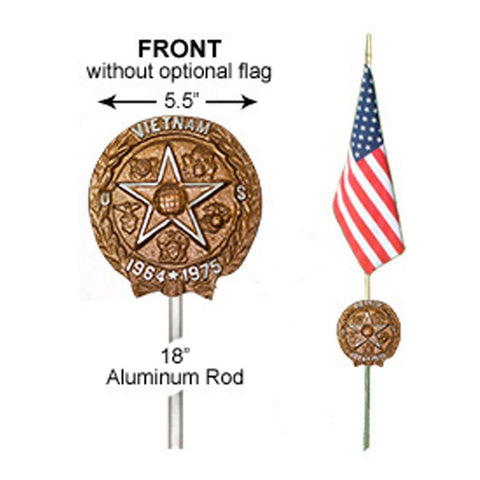 Vietnam War Memorial Aluminum Markers for Flags - Military Republic