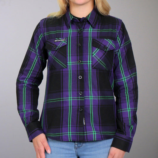 Ladies Long Sleeve Voodoo Flannel Shirt - Military Republic