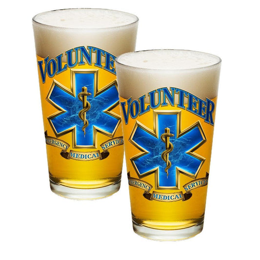 Volunteer EMS Pint Glasses-Military Republic