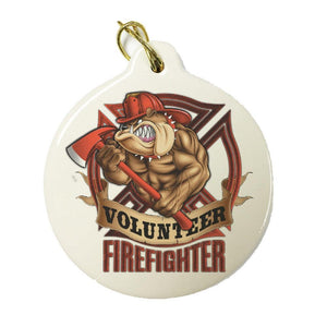 Volunteer Firefighter Christmas Ornament-Military Republic