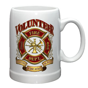 Volunteer Firefighter Stoneware Mug Set-Military Republic