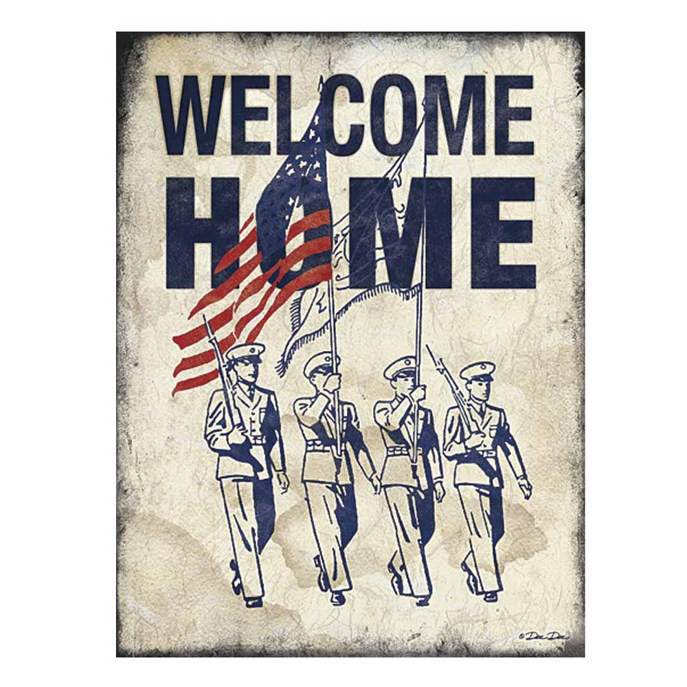 Welcome Home Military Wooden Block Sign - Military Republic