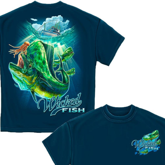 Wicked Fish Mahi Mahi T-Shirt-Military Republic