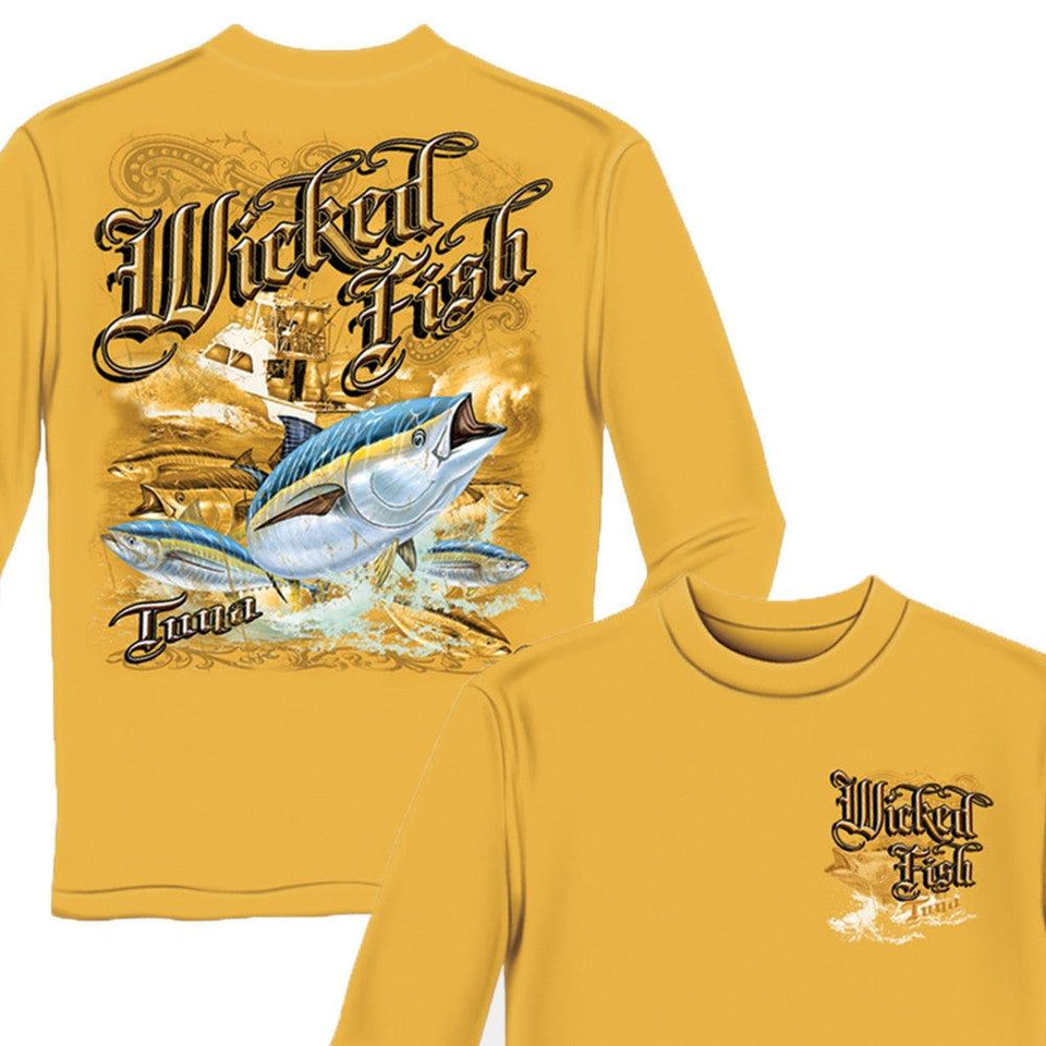 Wicked Fish Tuna Long Sleeve Shirt-Military Republic
